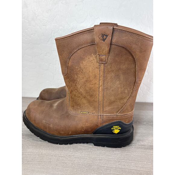Herman Survivors Mens Work Boots Size 14 Waterproof Steel Toe Brown Leather - Picture 2 of 10